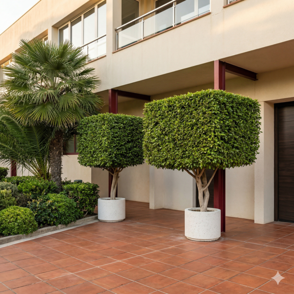 Poda de jardins e jardinagem em estilo impecável